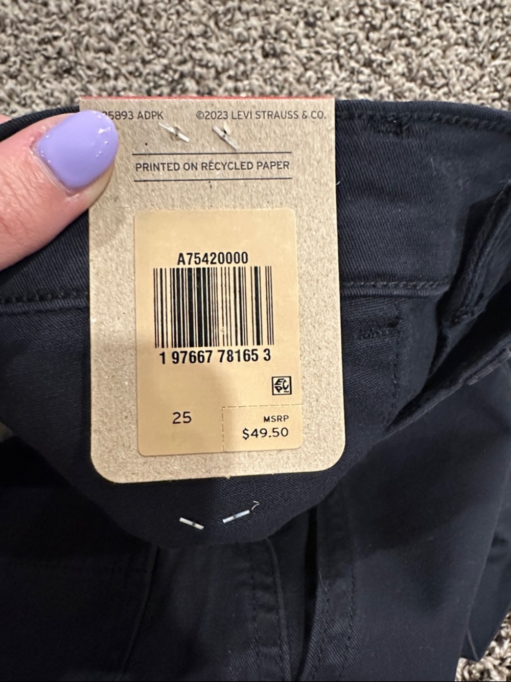 Levi's High Waist Women's Shorts - Black - Picture 2 of 2